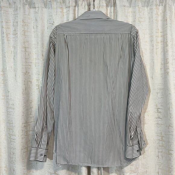 Michael KORS Striped Long Sleeve Button Shirt Men’s Size 16 34/35 - Picture 2 of 6